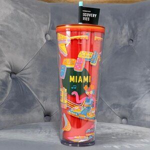 Starbucks Miami Discovery Series Tumbler Venti Size Cold Cup, 24 Oz NWT